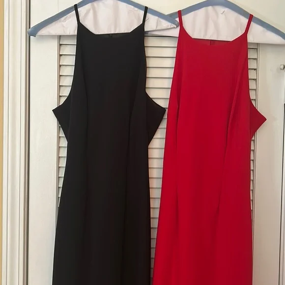 slim fit dress slacks Likely Francesca Gown in Red